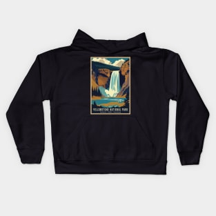 Yellowstone National Park Vintage Poster Kids Hoodie